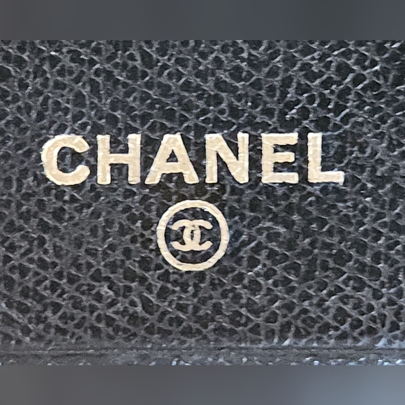Vintage CHANEL Sevruga Caviar CC Yen  Wallet - Picture 9 of 15